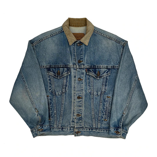 Levis Collared Denim Jacket - Medium Blue Denim