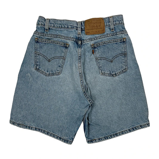 550 Levis Baggy Denim Shorts - 26W 8L Light Wash Cotton