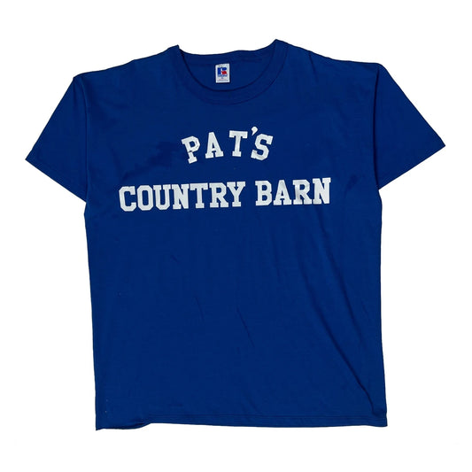 Pat'S Country Barn Russell Athletic Graphic T-Shirt - XL Blue Cotton