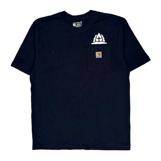 Portage Lake Bible Camp Carhartt T-Shirt - Medium Navy Cotton