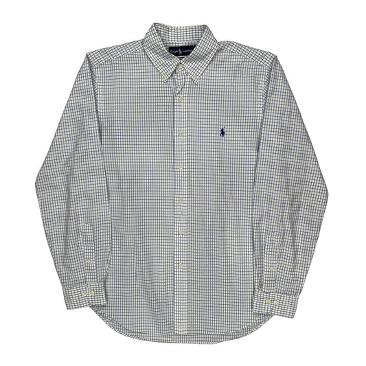 Vintage Ralph Lauren Checked Shirt - Large White Cotton