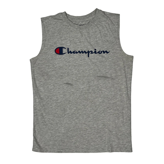 Champion Spellout Vest - XL Grey Cotton Blend