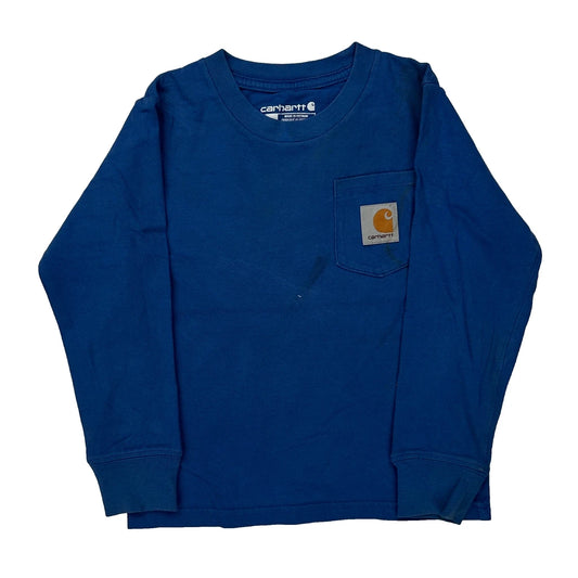 Age 4 Carhartt Long Sleeve T-Shirt - Small Blue Cotton