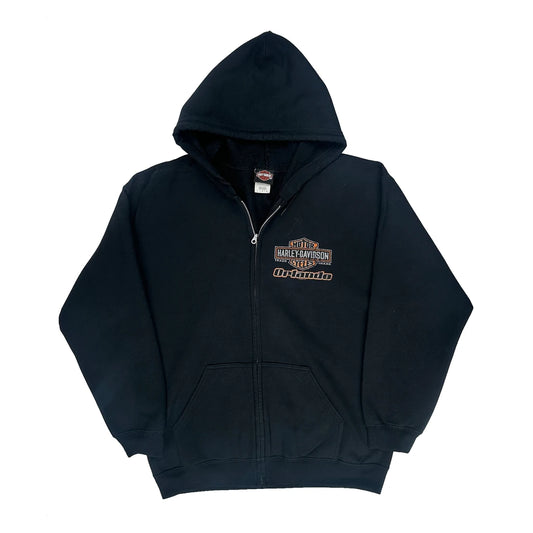 Orlando Harley Davidson Graphic Hoodie - Large Black Cotton