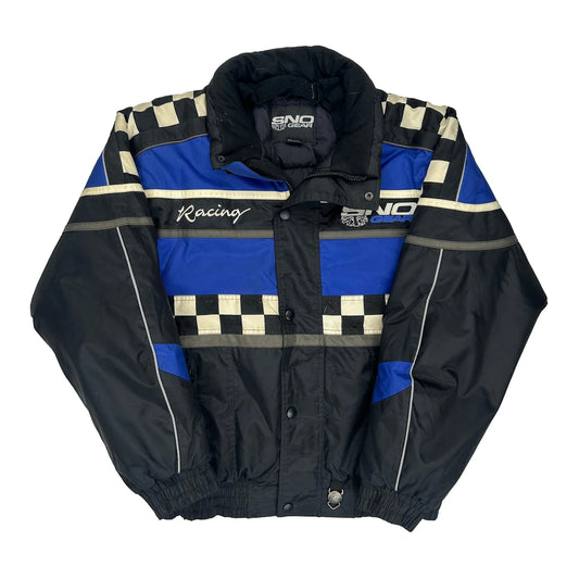 Racing Sno Gear Motorcycle Ski Jacket - Medium Black Polyester