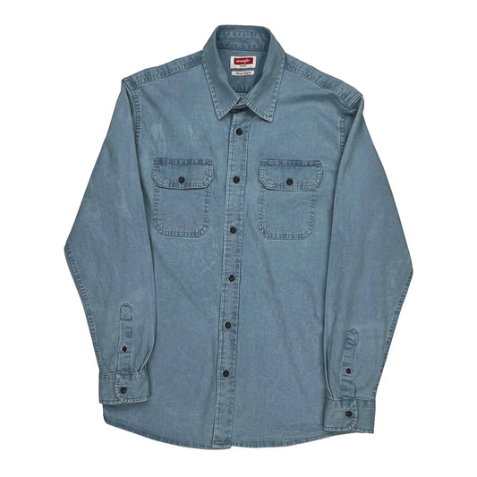 Wrangler Denim Shirt - Medium Blue Cotton