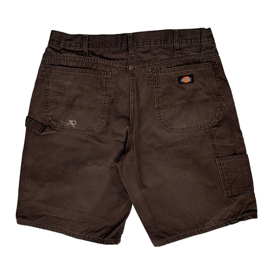 Dickies Carpenter Shorts - 34W 11L Brown Cotton