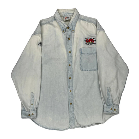 Vintage National Championship 1999 Chase Authentics Nascar Denim Shirt - XL Light Wash Cotton