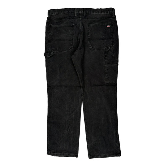 Dickies Carpenter Trousers - 38W 31L Black Cotton