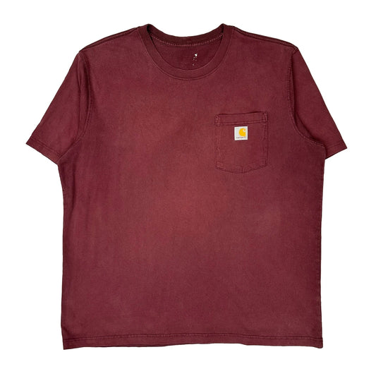 Carhartt T-Shirt - XL Burgundy Cotton