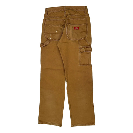 Dickies Double Knee Carpenter Trousers - 29W 30L Brown Cotton
