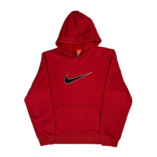 Nike Hoodie - Large Red Cotton