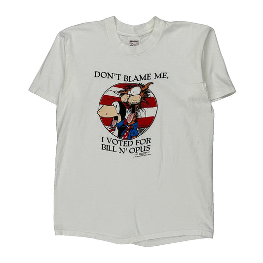 Bill N' Opus Stedman Graphic T-Shirt - Medium White Cotton