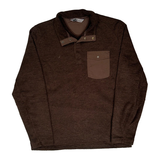 Rei Fleece - Large Brown Merino Wool Blend