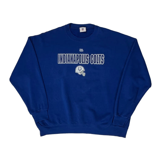 Indianapolis Colts Nfl Graphic Sweatshirt - XL Blue Cotton
