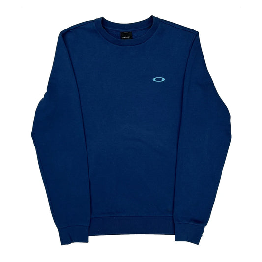 Oakley Spellout Sweatshirt - Small Blue Cotton