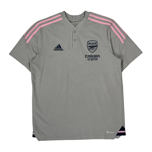 Vintage Arsenal Adidas 2022-23 Training Football Shirt - Medium Grey Polyester