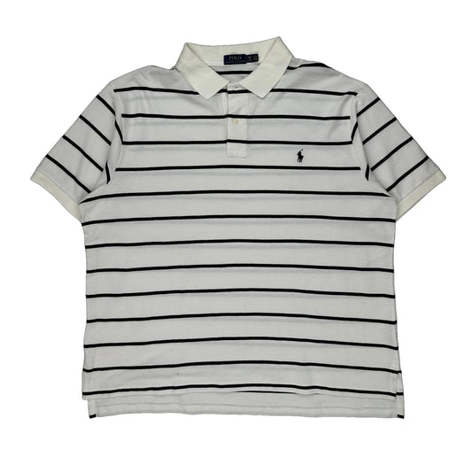Polo By Ralph Lauren Striped Polo Shirt - 2XL White Cotton