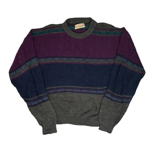 Loafers Jumper - Large Grey Knitted