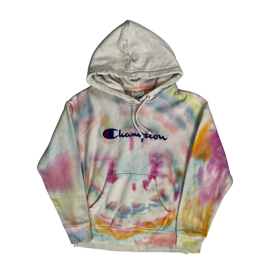 Reverse Weave Champion Tie-Dye Hoodie - Small Multicoloured Cotton