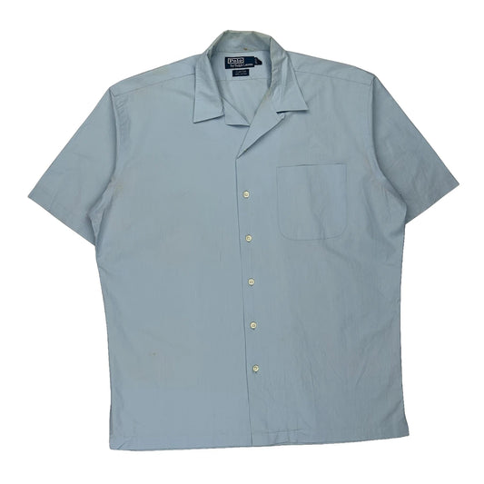 Clayton Ralph Lauren Short Sleeve Shirt - Medium Blue Cotton