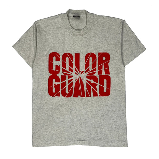 Color Guard Fruit Of The Loom Single Stitch T-Shirt - Medium Grey Cotton Blend