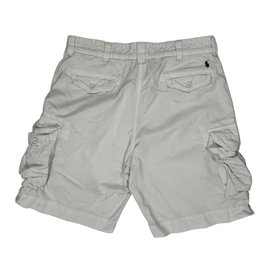 Polo By Ralph Lauren Cargo Cargo Shorts - 36W 10L White Cotton