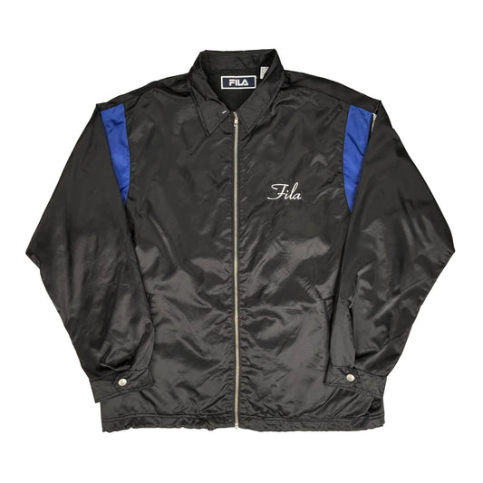 Fila Spellout Track Jacket - XL Black Nylon