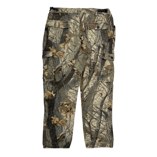Realtree Camo Cargo Trousers - 38W 31L Green Cotton