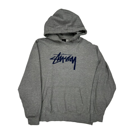Stussy Hoodie - Medium Grey Cotton Blend
