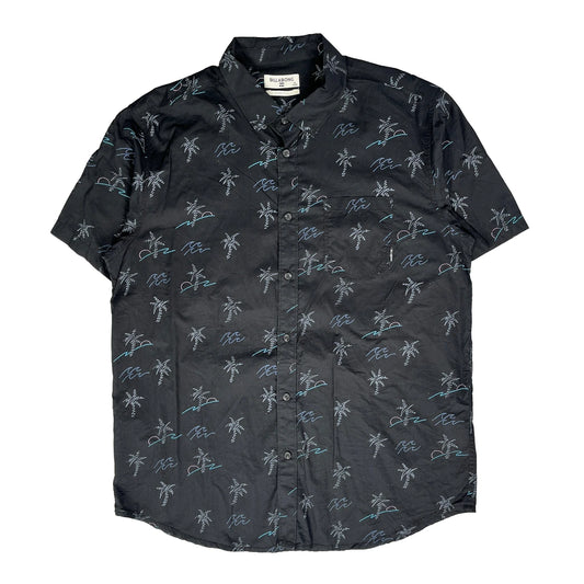 Billabong Short Sleeve Shirt - XL Black Cotton