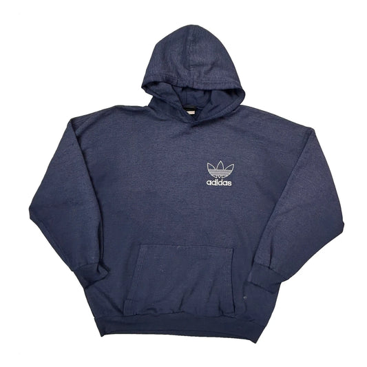 Made In Canada Adidas Faded Hoodie - XL Blue Cotton