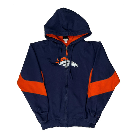 Denver Broncos N.F.L. Team Apparel Graphic Hoodie - Medium Navy Cotton