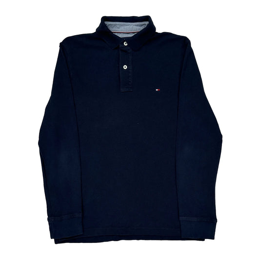 Tommy Hilfiger Polo Shirt - Small Navy Cotton