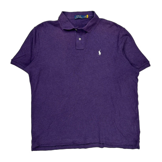 Polo By Ralph Lauren Polo Shirt - Large Purple Cotton