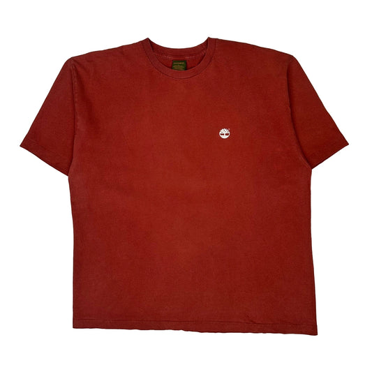 Outdoor Lifestyle Timberland Graphic T-Shirt - Large Red Cotton