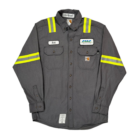 Reflective Strips Carhartt Shirt - Medium Grey Cotton