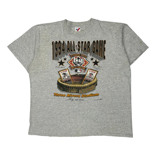 Vintage 1994 All-Star Game Artex Graphic T-Shirt - XL Grey Cotton