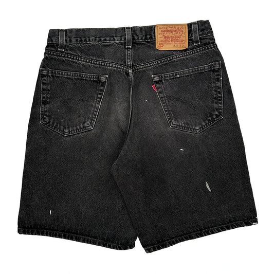 Levis Denim Shorts - 32W 10L Black Cotton