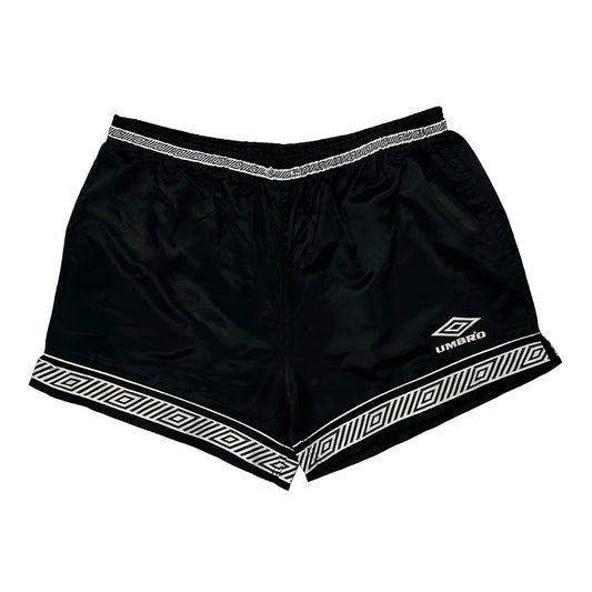 Shiny Polyester Umbro Sport Shorts - Small Black Polyester