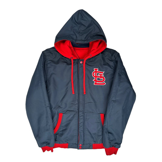 Vintage St. Louis Cardinals Mlb Windbreaker - Medium Navy Polyester