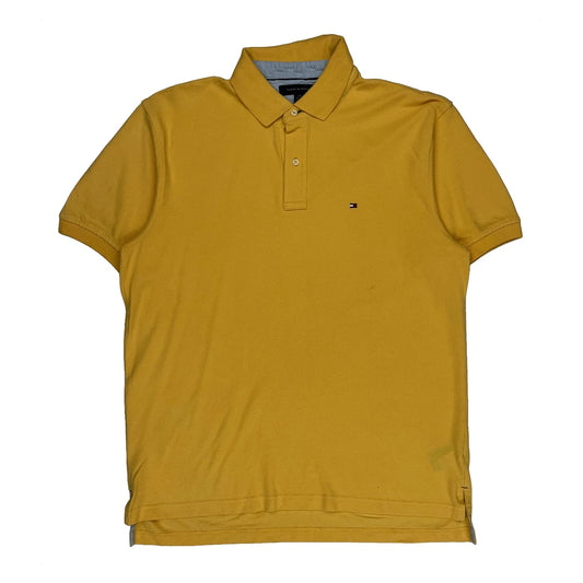 Tommy Hilfiger Polo Shirt - Large Yellow Cotton