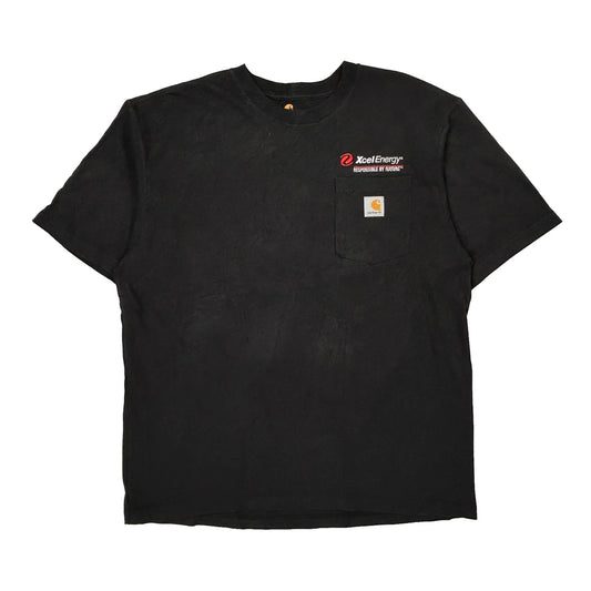 Vintage Xcel Energy Carhartt T-Shirt - Large Black Cotton
