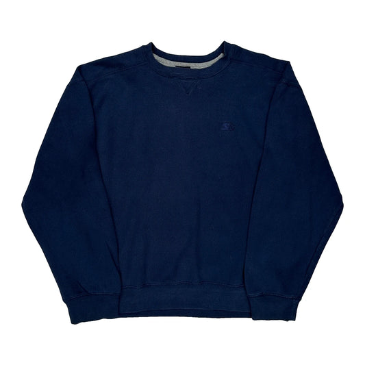 Starter Sweatshirt - Medium Navy Cotton