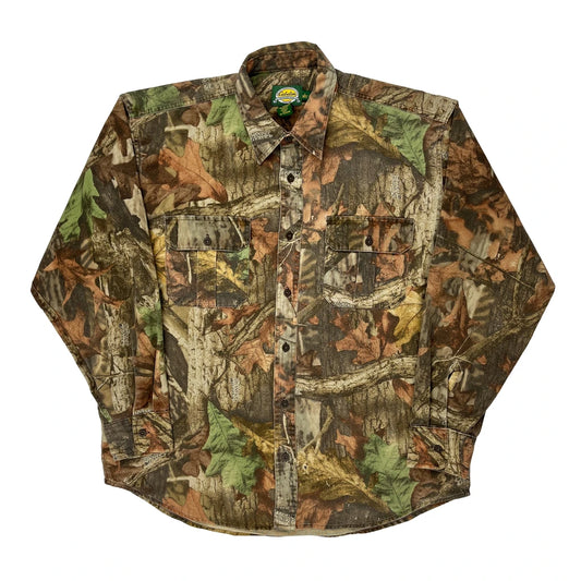 Cabelas Flannel Shirt - Large Camo Cotton Blend