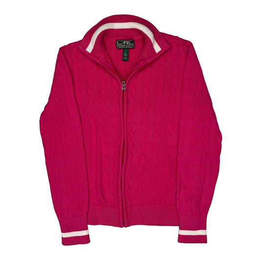 Ralph Lauren Zip Up - Medium Pink Cotton