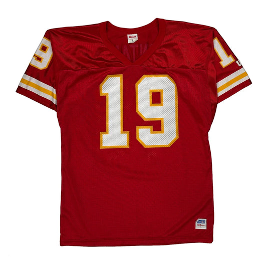 Vintage Made In USA Wilson Kansas City Chiefs Jersey - Large Red Polyester