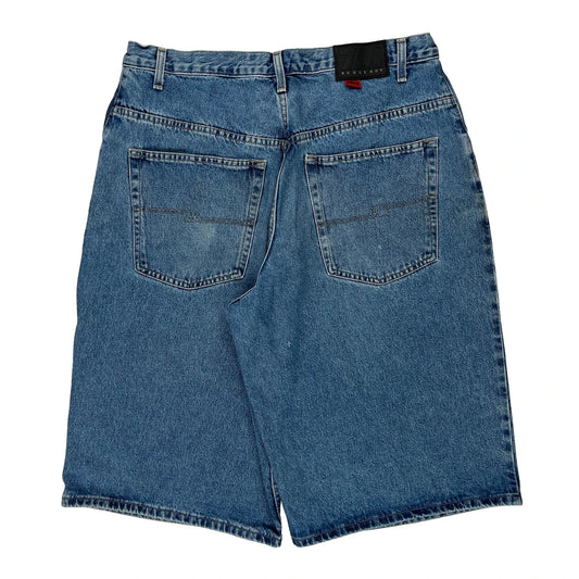 Macro Denim Shorts - 34W 11L Blue Denim