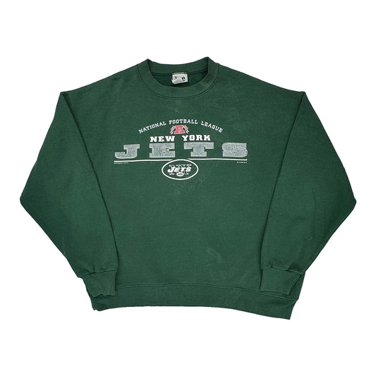 Vintage New York Jets Lee Sport Football Sweatshirt - XL Green Cotton