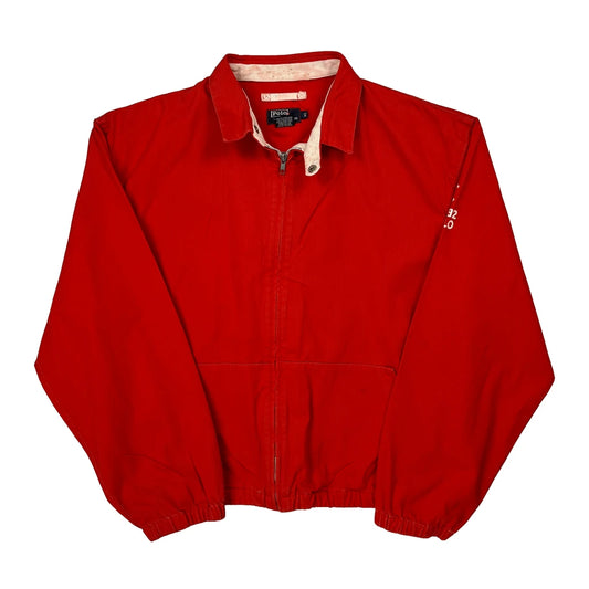 Rl-92 Polo By Ralph Lauren Made In USA Harrington Jacket - XL Red Cotton